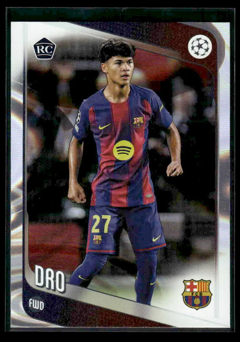 2025-26 Topps UEFA Club Competitions Dro #111 Raindrops RC FC Barcelona - Soccer Card Single
