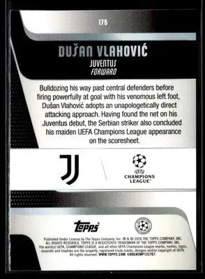 2025-26 Topps UEFA Club Competitions Dušan Vlahović #175 Juventus