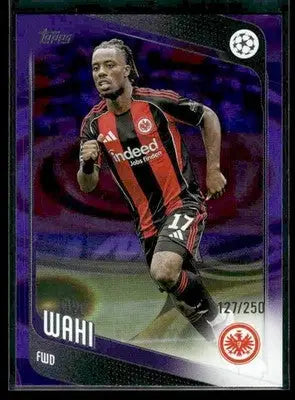 2025-26 Topps UEFA Club Competitions Elye Wahi #61 Purple Raindrops SN #/250