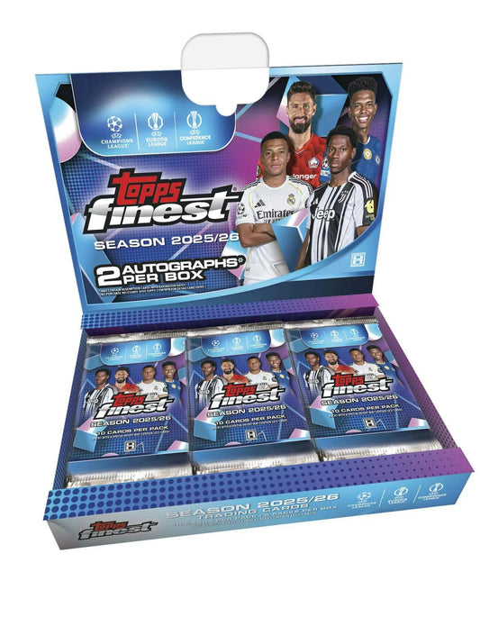 2025/26 Topps UEFA Club Competitions Finest Soccer Hobby Box | Columbia Sports Cards - Soccer Card Box