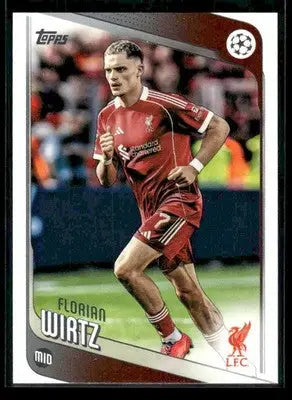 2025-26 Topps UEFA Club Competitions Florian Wirtz #74 Liverpool - Soccer Card Single