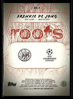 2025-26 Topps UEFA Club Competitions Frenkie de Jong #RT-7 Roots Ajax