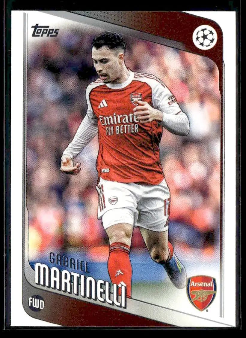 2025-26 Topps UEFA Club Competitions Gabriel Martinelli #19 Arsenal FC