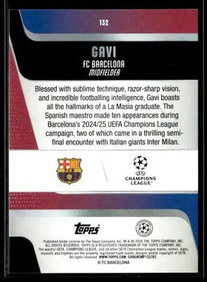 2025-26 Topps UEFA Club Competitions Gavi #132 FC Barcelona