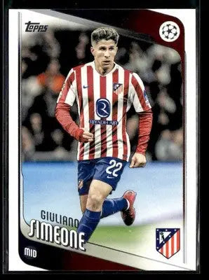 2025-26 Topps UEFA Club Competitions Giuliano Simeone #100 Atletico Madrid