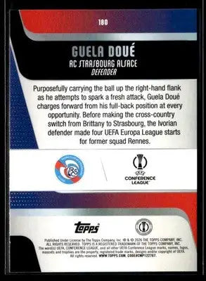 2025-26 Topps UEFA Club Competitions Guela Doué #180 RC RC Strasbourg