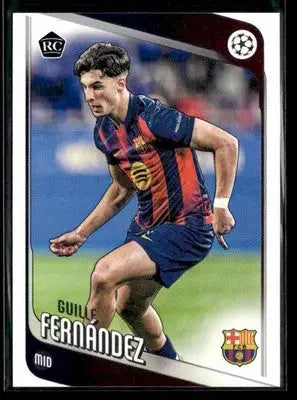 2025-26 Topps UEFA Club Competitions Guille Fernández #190 RC FC Barcelona