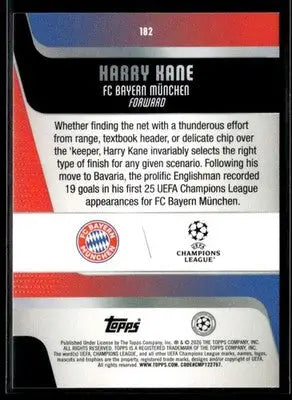 2025-26 Topps UEFA Club Competitions Harry Kane #182 FC Bayern Munchen
