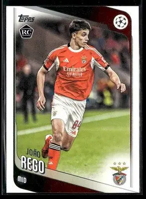2025-26 Topps UEFA Club Competitions João Rego #168 RC Benfica