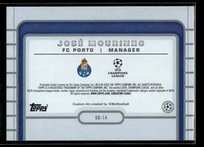 2025-26 Topps UEFA Club Competitions José Mourinho #8B-14 8-Bit Shots Porto