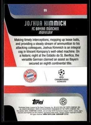 2025-26 Topps UEFA Club Competitions Joshua Kimmich #55 FC Bayern Munchen