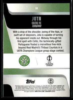 2025-26 Topps UEFA Club Competitions Jota #30 Celtic