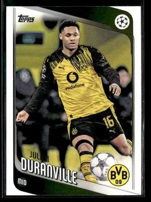 2025-26 Topps UEFA Club Competitions Julien Duranville #25 Borussia Dortmund