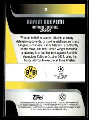 2025-26 Topps UEFA Club Competitions Karim Adeyemi #128 Borussia Dortmund
