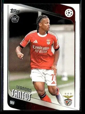 2025-26 Topps UEFA Club Competitions Leandro Santos #160 RC Benfica