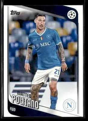 2025-26 Topps UEFA Club Competitions Matteo Politano #7 Napoli