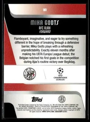 2025-26 Topps UEFA Club Competitions Mika Godts #151 Ajax