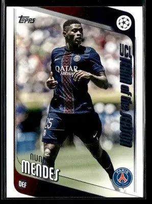 2025-26 Topps UEFA Club Competitions Nuno Mendes #69 Paris Saint-Germain