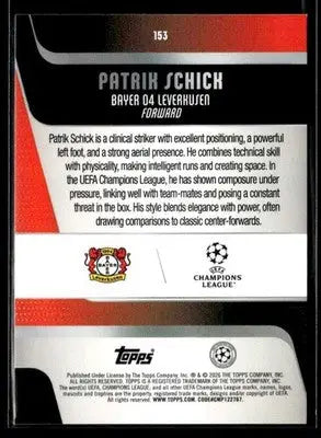 2025-26 Topps UEFA Club Competitions Patrik Schick #153 Bayer 04 Leverkusen