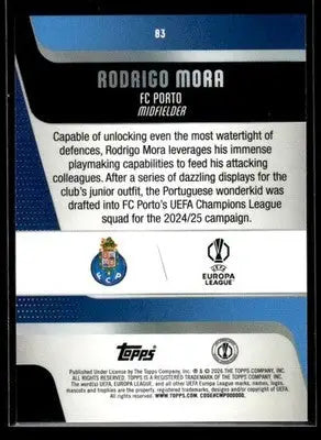 2025-26 Topps UEFA Club Competitions Rodrigo Mora #83 Porto - Soccer Card Single