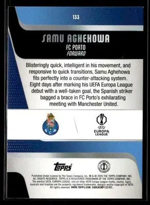 2025-26 Topps UEFA Club Competitions Samu Aghehowa #133 Porto