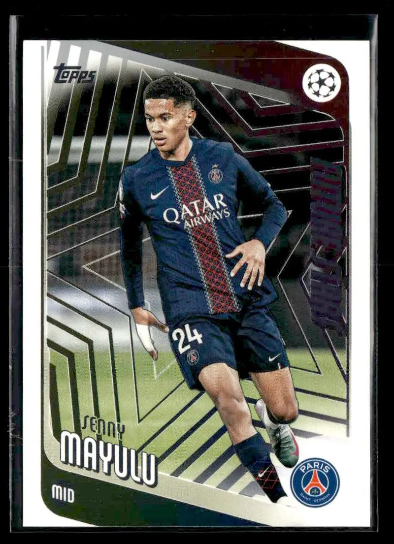 2025-26 Topps UEFA Club Competitions Senny Mayulu #22 Paris Saint-Germain