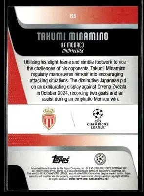 2025-26 Topps UEFA Club Competitions Takumi Minamino #123 AS Monaco