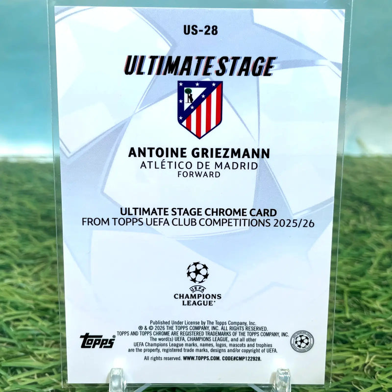 2025-26 Topps UEFA Club Competitions Ultimate Stage Chrome Antoine Griezmann - Soccer Card Single