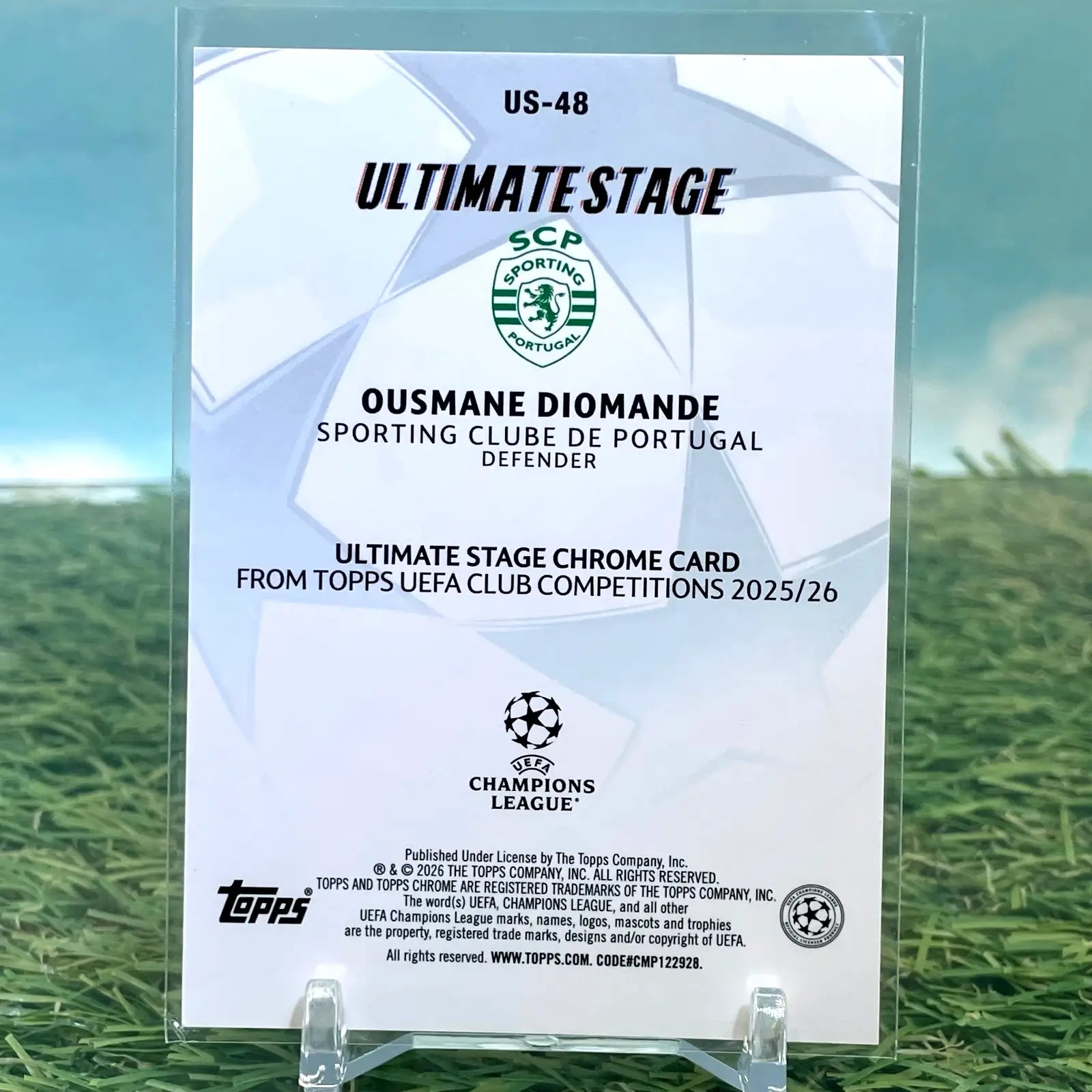 2025-26 Topps UEFA Club Competitions Ultimate Stage Chrome Ousmane Diomande - Soccer Card Single