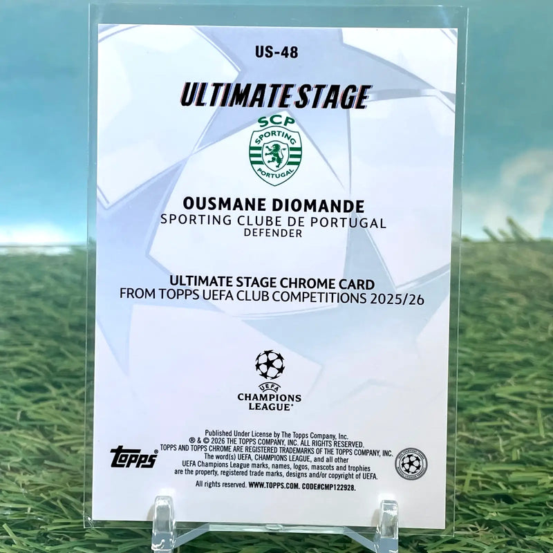 2025-26 Topps UEFA Club Competitions Ultimate Stage Chrome Ousmane Diomande - Soccer Card Single