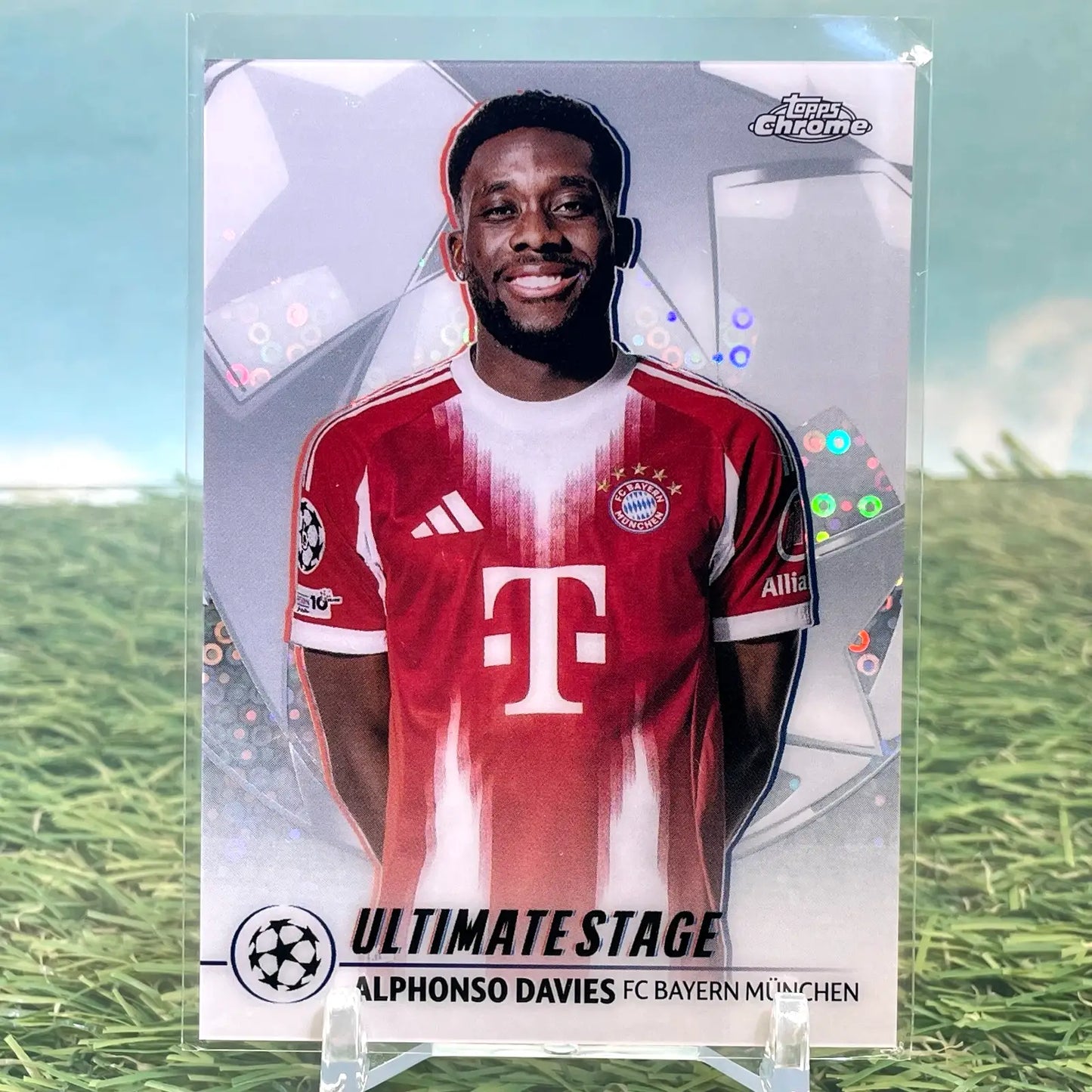 2025-26 Topps UEFA Club Competitions Ultimate Stage Chrome US-32 Alphonso Davies - Soccer Card Single