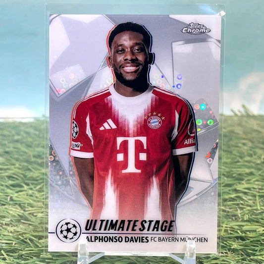 2025-26 Topps UEFA Club Competitions Ultimate Stage Chrome US-32 Alphonso Davies - Soccer Card Single