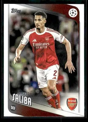 2025-26 Topps UEFA Club Competitions William Saliba #113 Arsenal FC - Soccer Card Single