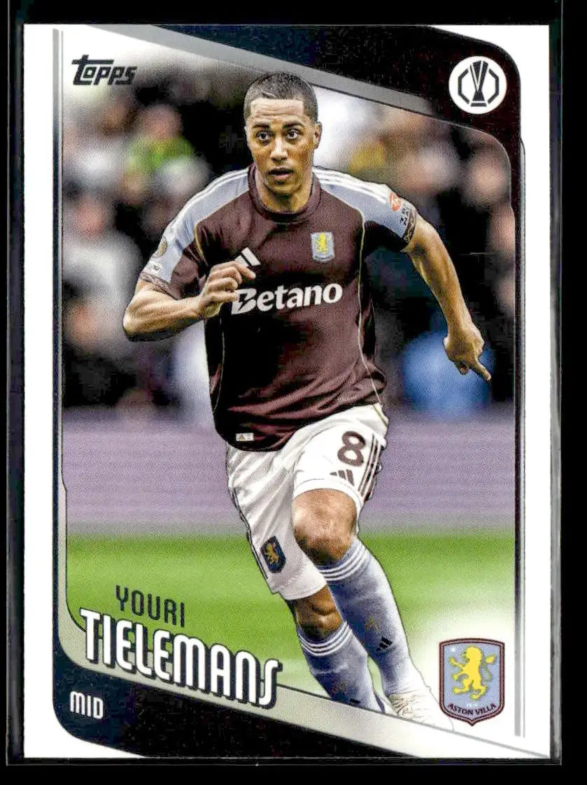 2025-26 Topps UEFA Club Competitions Youri Tielemans #8 Aston Villa