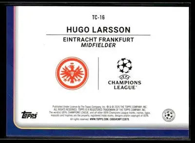 2025-26 Topps UEFA Club Comps Hugo Larsson #TC-16 Trophy Chasers