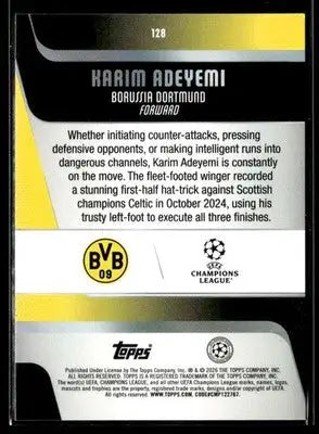 2025-26 Topps UEFA Club Comps Karim Adeyemi #128 Raindrops Borussia Dortmund