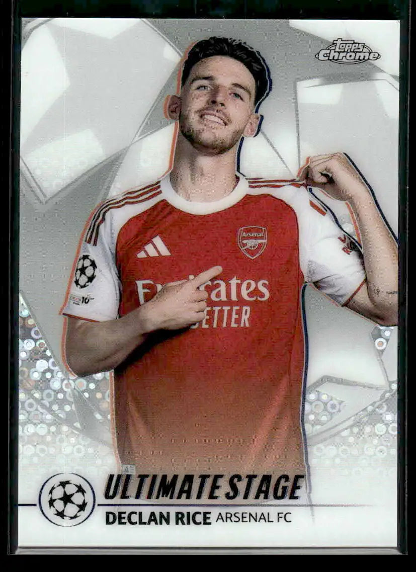 2025-26 Topps UEFA Club Declan Rice #US-5 Ultimate Stage Chrome Arsenal FC - Soccer Card Single