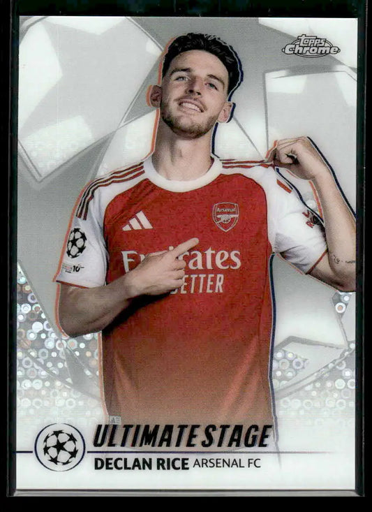 2025-26 Topps UEFA Club Declan Rice #US-5 Ultimate Stage Chrome Arsenal FC - Soccer Card Single