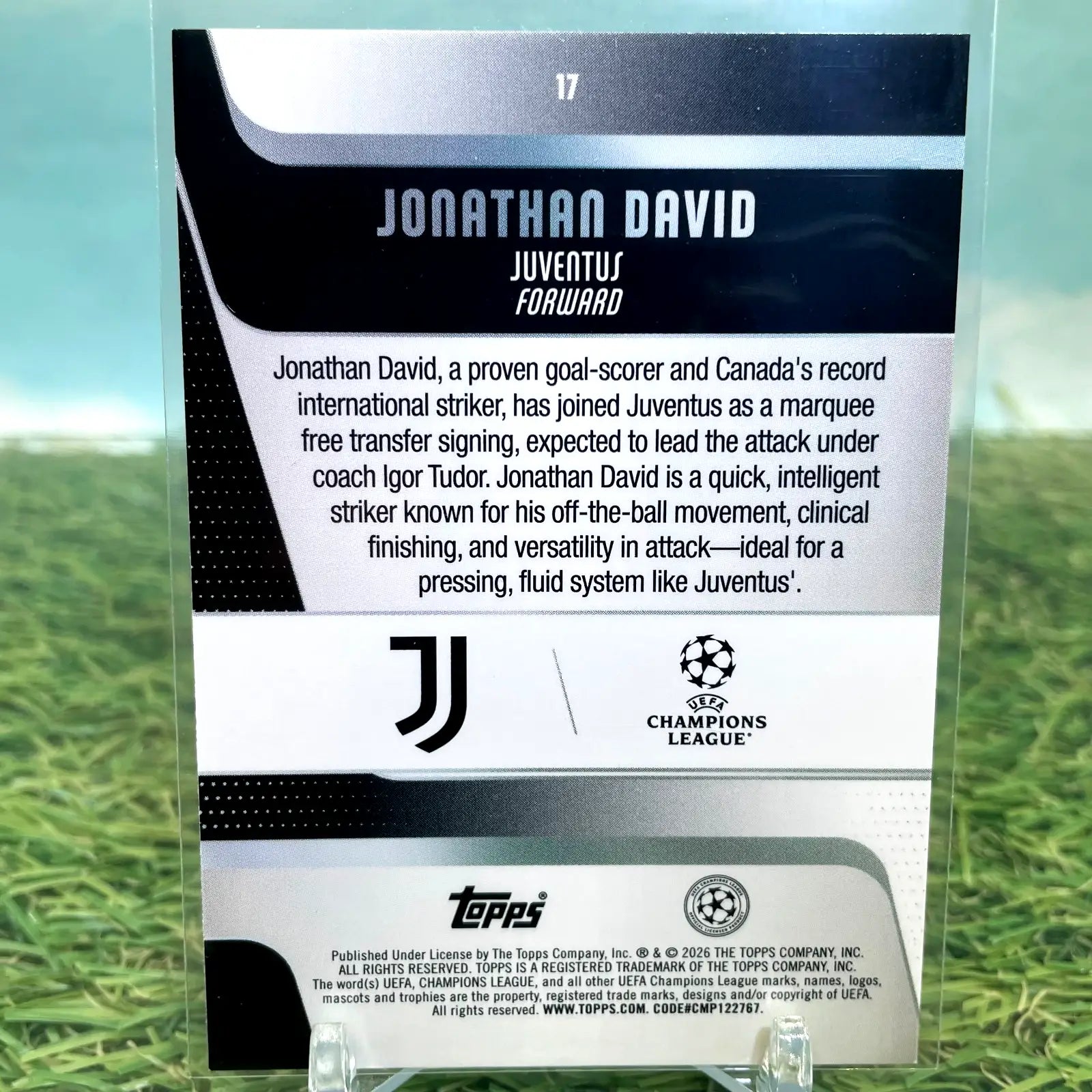 2025-26 Topps UEFA Competitions Soccer Yellow FlowFractors Jonathan David #17 - Soccer Card Single