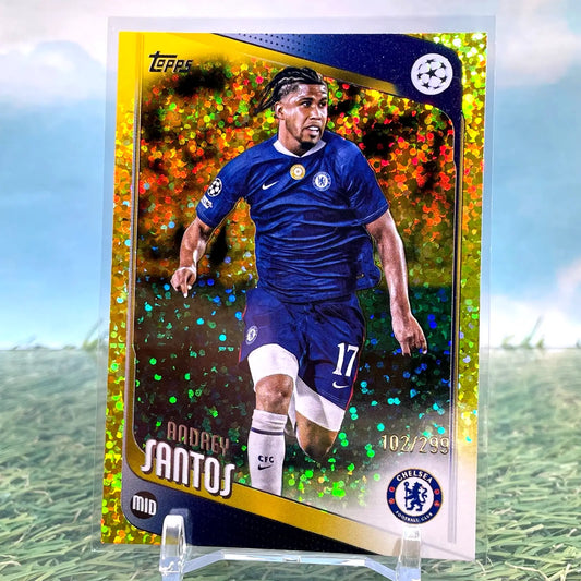 2025-26 Topps UEFA UCC Andrey Santos Yellow Holo /299 Chelsea - Soccer Card Single