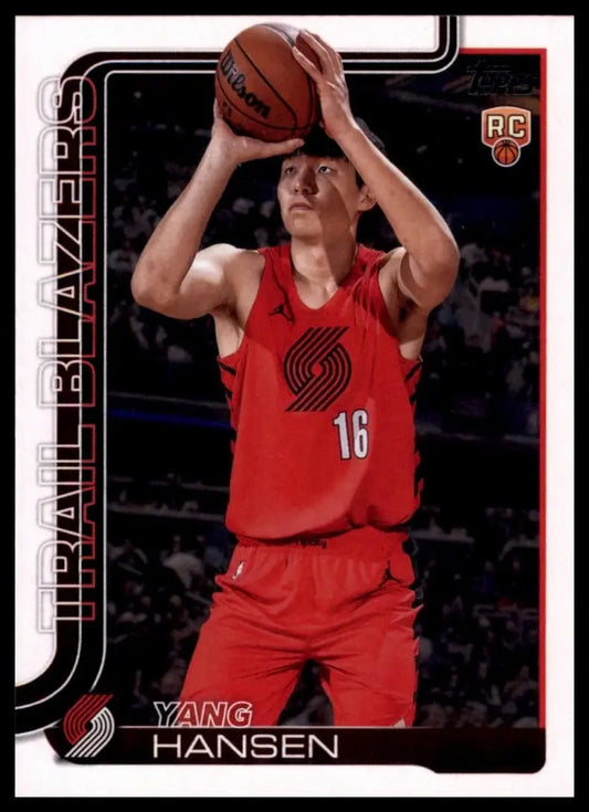 2025-26 Topps Yang Hansen Rookie #216 Portland Trail Blazers Basketball Card NBA