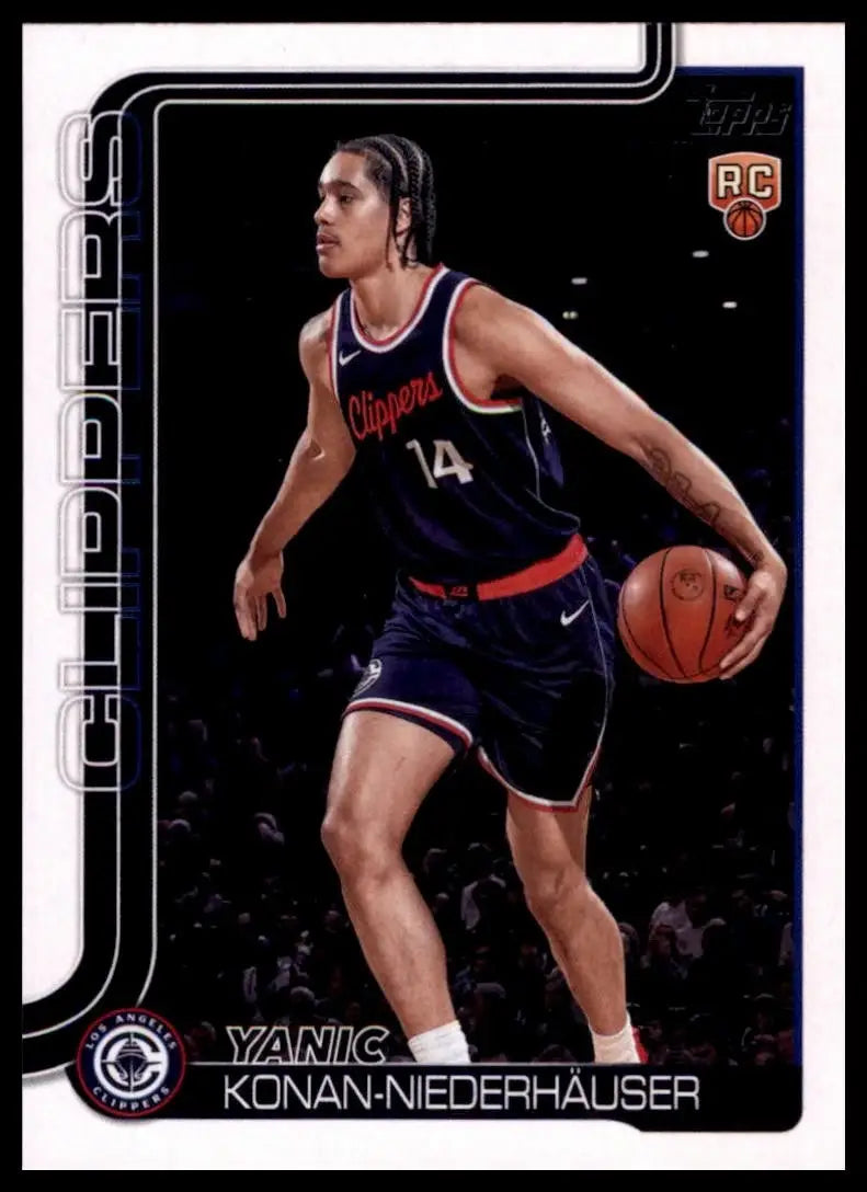 2025-26 Topps Yanic Konan Niederhauser Rookie #230 Los Angeles Clippers Card NBA
