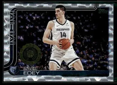 2025-26 Topps Zach Edey #186 Crackleboard Memphis Grizzlies - Basketball Card Single