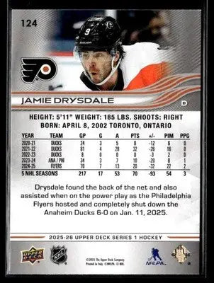 2025-26 Upper Deck #124 Jamie Drysdale - Hockey Card Single