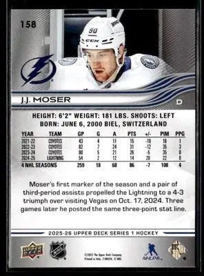 2025-26 Upper Deck #158 J.J. Moser - Hockey Card Single