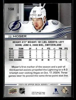 2025-26 Upper Deck #158 J.J. Moser - Hockey Card Single