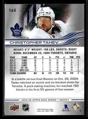 2025-26 Upper Deck #165 Christopher Tanev - Hockey Card Single