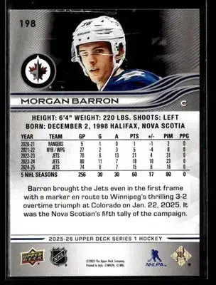 2025-26 Upper Deck #198 Morgan Barron - Hockey Card Single