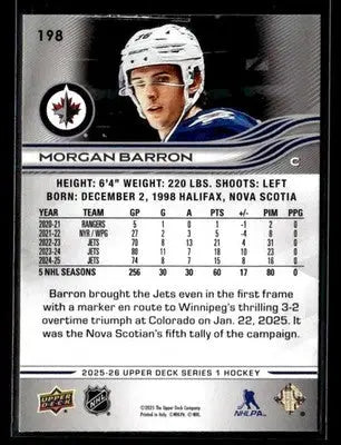 2025-26 Upper Deck #198 Morgan Barron - Hockey Card Single