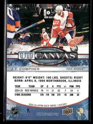 2025-26 Upper Deck #C-28 J.T. Compher UD Canvas - Hockey Card Single